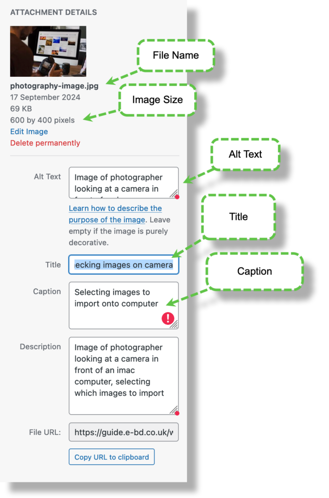 Image showing SEO and UE tags